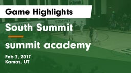 South Summit  vs summit academy Game Highlights - Feb 2, 2017