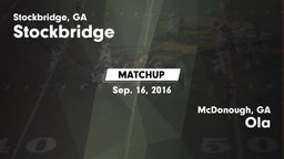 Matchup: Stockbridge vs. Ola  2016