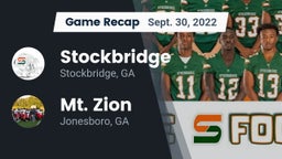 Recap: Stockbridge  vs. Mt. Zion  2022