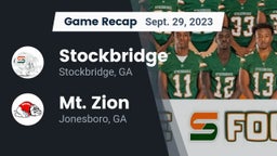 Recap: Stockbridge  vs. Mt. Zion  2023