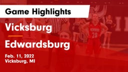 Vicksburg  vs Edwardsburg  Game Highlights - Feb. 11, 2022