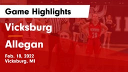 Vicksburg  vs Allegan  Game Highlights - Feb. 18, 2022