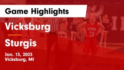 Vicksburg  vs Sturgis  Game Highlights - Jan. 13, 2023