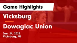 Vicksburg  vs Dowagiac Union Game Highlights - Jan. 24, 2023