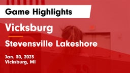 Vicksburg  vs Stevensville Lakeshore Game Highlights - Jan. 30, 2023