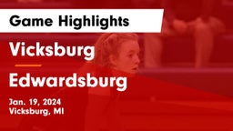 Vicksburg  vs Edwardsburg  Game Highlights - Jan. 19, 2024