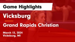 Vicksburg  vs Grand Rapids Christian  Game Highlights - March 13, 2024