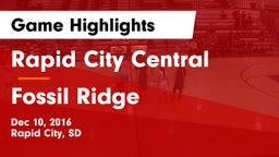 Rapid City Central  vs Fossil Ridge  Game Highlights - Dec 10, 2016