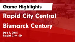 Rapid City Central  vs Bismarck Century Game Highlights - Dec 9, 2016