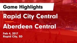 Rapid City Central  vs Aberdeen Central  Game Highlights - Feb 4, 2017