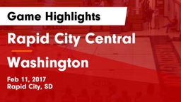 Rapid City Central  vs Washington  Game Highlights - Feb 11, 2017
