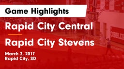 Rapid City Central  vs Rapid City Stevens  Game Highlights - March 2, 2017