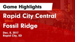 Rapid City Central  vs Fossil Ridge  Game Highlights - Dec. 8, 2017