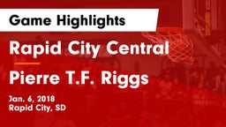 Rapid City Central  vs Pierre T.F. Riggs  Game Highlights - Jan. 6, 2018