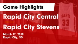 Rapid City Central  vs Rapid City Stevens  Game Highlights - March 17, 2018