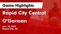 Rapid City Central  vs O'Gorman  Game Highlights - Jan. 18, 2019