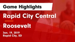 Rapid City Central  vs Roosevelt  Game Highlights - Jan. 19, 2019