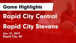 Rapid City Central  vs Rapid City Stevens  Game Highlights - Jan. 31, 2019