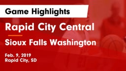 Rapid City Central  vs Sioux Falls Washington  Game Highlights - Feb. 9, 2019