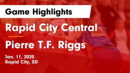 Rapid City Central  vs Pierre T.F. Riggs  Game Highlights - Jan. 11, 2020