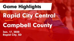 Rapid City Central  vs Campbell County  Game Highlights - Jan. 17, 2020