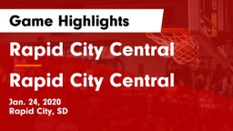 Rapid City Central  vs Rapid City Central  Game Highlights - Jan. 24, 2020