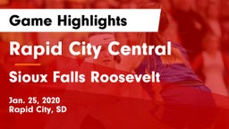 Rapid City Central  vs Sioux Falls Roosevelt  Game Highlights - Jan. 25, 2020