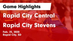 Rapid City Central  vs Rapid City Stevens  Game Highlights - Feb. 25, 2020