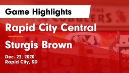 Rapid City Central  vs Sturgis Brown  Game Highlights - Dec. 22, 2020