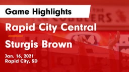 Rapid City Central  vs Sturgis Brown  Game Highlights - Jan. 16, 2021
