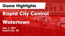 Rapid City Central  vs Watertown  Game Highlights - Feb. 5, 2021