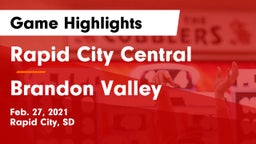 Rapid City Central  vs Brandon Valley  Game Highlights - Feb. 27, 2021