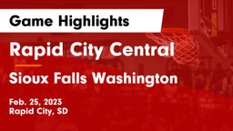 Rapid City Central  vs Sioux Falls Washington  Game Highlights - Feb. 25, 2023