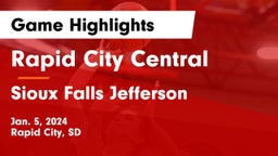 Rapid City Central  vs Sioux Falls Jefferson  Game Highlights - Jan. 5, 2024