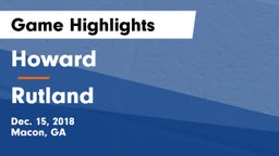 Howard  vs Rutland Game Highlights - Dec. 15, 2018