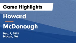 Howard  vs McDonough  Game Highlights - Dec. 7, 2019