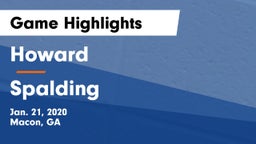 Howard  vs Spalding  Game Highlights - Jan. 21, 2020
