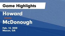 Howard  vs McDonough  Game Highlights - Feb. 14, 2020