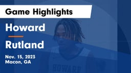 Howard  vs Rutland  Game Highlights - Nov. 15, 2023