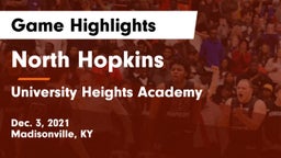 North Hopkins  vs University Heights Academy Game Highlights - Dec. 3, 2021