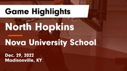 North Hopkins  vs Nova University School Game Highlights - Dec. 29, 2022