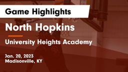 North Hopkins  vs University Heights Academy Game Highlights - Jan. 20, 2023