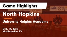 North Hopkins  vs University Heights Academy Game Highlights - Dec. 14, 2023