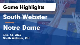 South Webster  vs Notre Dame  Game Highlights - Jan. 14, 2023