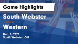 South Webster  vs Western  Game Highlights - Dec. 8, 2023