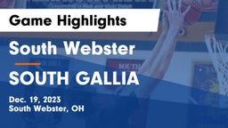 South Webster  vs SOUTH GALLIA  Game Highlights - Dec. 19, 2023