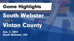 South Webster  vs Vinton County  Game Highlights - Jan. 2, 2024