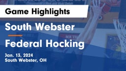 South Webster  vs Federal Hocking  Game Highlights - Jan. 13, 2024