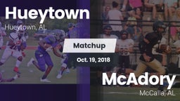 Matchup: Hueytown  vs. McAdory  2018