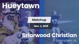 Matchup: Hueytown  vs. Briarwood Christian  2018